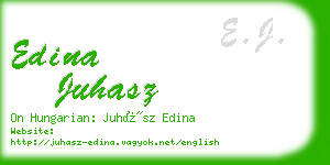 edina juhasz business card